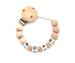 Chupetero Silicona Personalizado Eco Beige