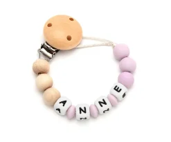 Chupetero Silicona Personalizado Eco Lilac