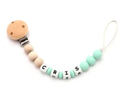 Chupetero Silicona Personalizado Eco Menta