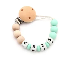 Chupetero Silicona Personalizado Eco Menta