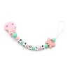 Chupetero Silicona Personalizado Mariposa Mint