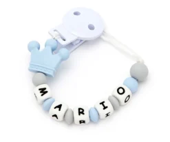 Chupetero Silicona Personalizado Prince Sweet Blue