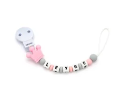 Chupetero Silicona Personalizado Prince Sweet Pink