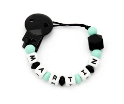 Chupetero Silicona Personalizado Rock Baby Mint