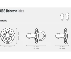 2 Chupetes BIBS Boheme Nocturnos Sage/Cloud