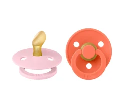 2 Chupetes BIBS Colour Anatómica Baby Pink/Tango