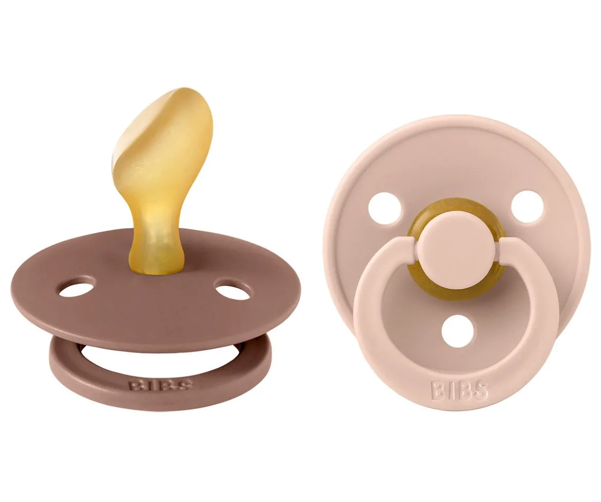 2 Chupetes BIBS Colour Anatómica Blush/Woodchuck