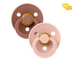 2 Chupetes BIBS Colour Anatómica Blush/Woodchuck
