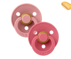 2 Chupetes BIBS Colour Anatómica Dusty Pink/Coral