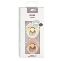 2 Chupetes BIBS Colour Anatómica Ivory/Blush