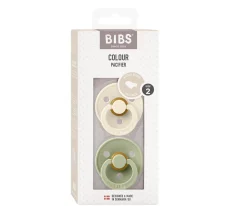 2 Chupetes BIBS Colour Anatómica Ivory/Sage