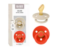 2 Chupetes BIBS Colour Anatómica Vanilla/Candy Apple