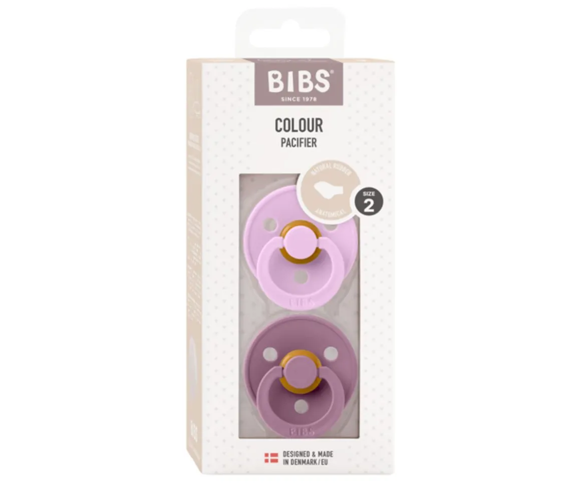2 Chupetes BIBS Colour Anatómica Violet Sky/Mauve