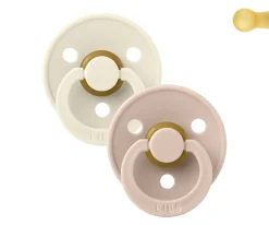 2 Chupetes BIBS Colour Round Blush/Ivory