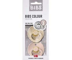 2 Chupetes BIBS Colour Round Blush/Ivory