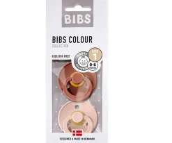 2 Chupetes BIBS Colour Round Blush/Woodchuck