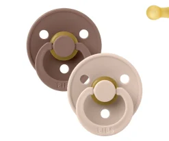 2 Chupetes BIBS Colour Round Blush/Woodchuck