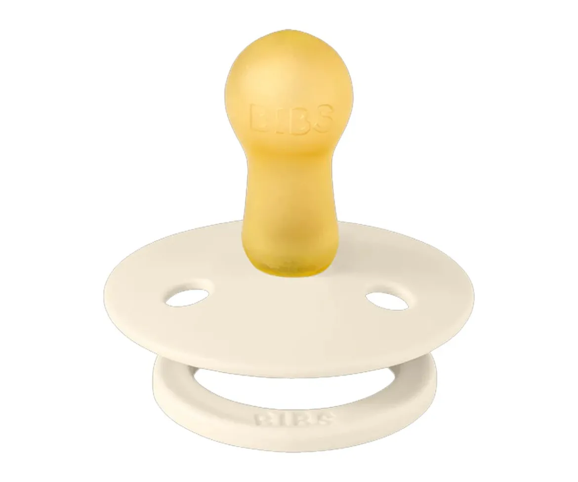 2 Chupetes BIBS Colour Round Ivory/Petrol