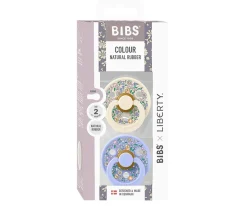 2 Chupetes BIBS Colour Round Liberty Chloe Meadow Ivory Mix