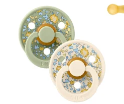 2 Chupetes BIBS Colour Round Liberty Eloise Sage Mix