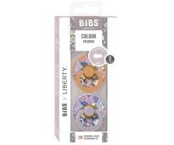 2 Chupetes BIBS Colour Round Liberty June Blossom Pumpkin Mix