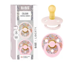 2 Chupetes BIBS Colour Round Liberty Oscar Meadow Petal Mix