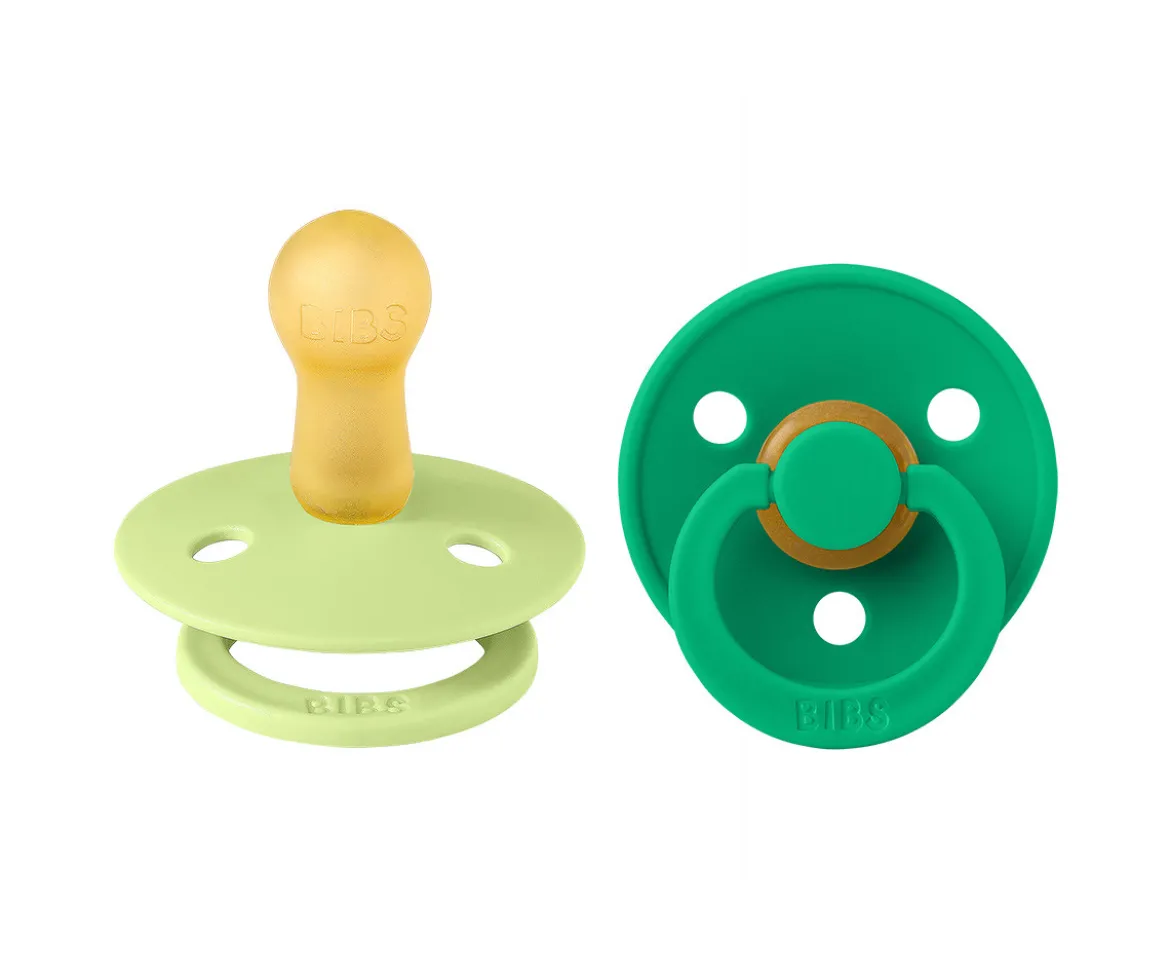2 Chupetes BIBS Colour Round Matcha/Cactus