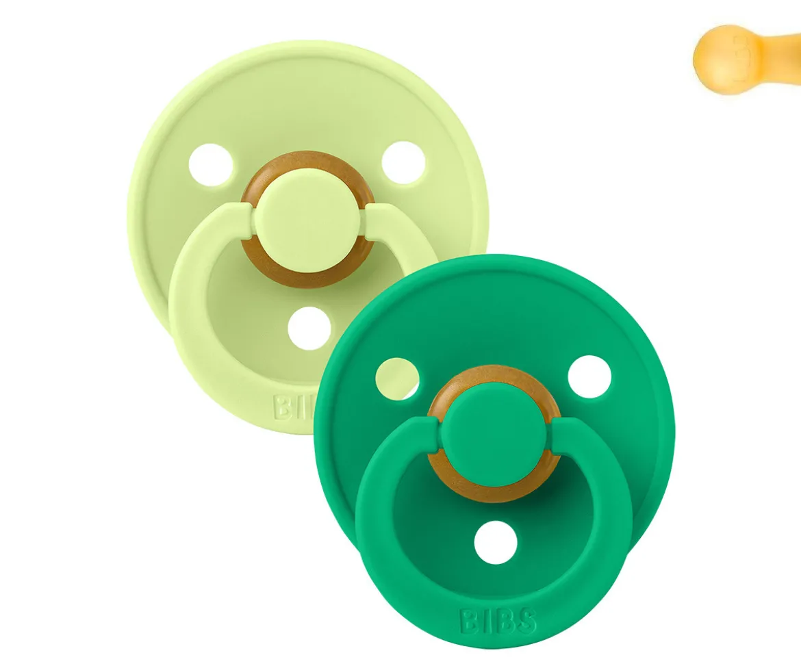 2 Chupetes BIBS Colour Round Matcha/Cactus