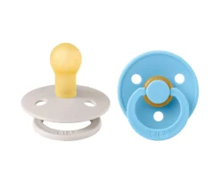 2 Chupetes BIBS Colour Round Mushroom/Breeze