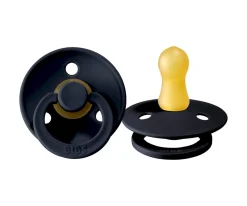 2 Chupetes BIBS Colour Round Mustard/Dark Denim