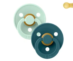 2 Chupetes BIBS Colour Round Nordic Mint/Forest Lake