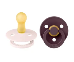 2 Chupetes BIBS Colour Round Petal/Plum