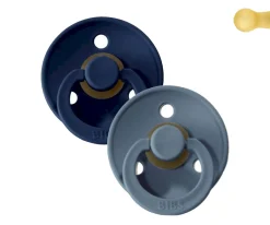 2 Chupetes BIBS Colour Round Petrol/Deep Space