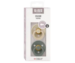 2 Chupetes BIBS Colour Round Vanilla/Pine