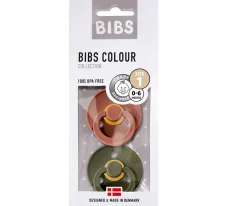2 Chupetes BIBS Colour Round Woodchuck/Hunter Green