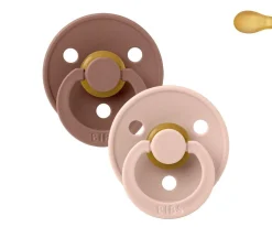 2 Chupetes BIBS Colour Simétrica Blush/Woodchuck