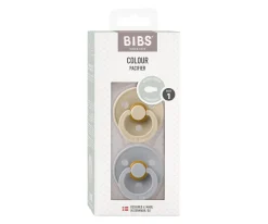 2 Chupetes BIBS Colour Simétrica Vanilla/Cloud