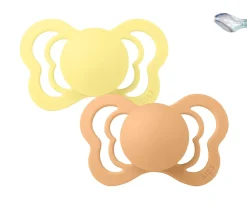 2 Chupetes BIBS Couture Desert Sand/Sunshine Silicona