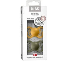 2 Chupetes BIBS Couture Honey Bee/Olive Látex