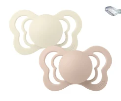 2 Chupetes BIBS Couture Ivory/Blush Silicona