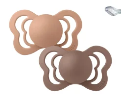 2 Chupetes BIBS Couture Peach/Woodchuck Silicona