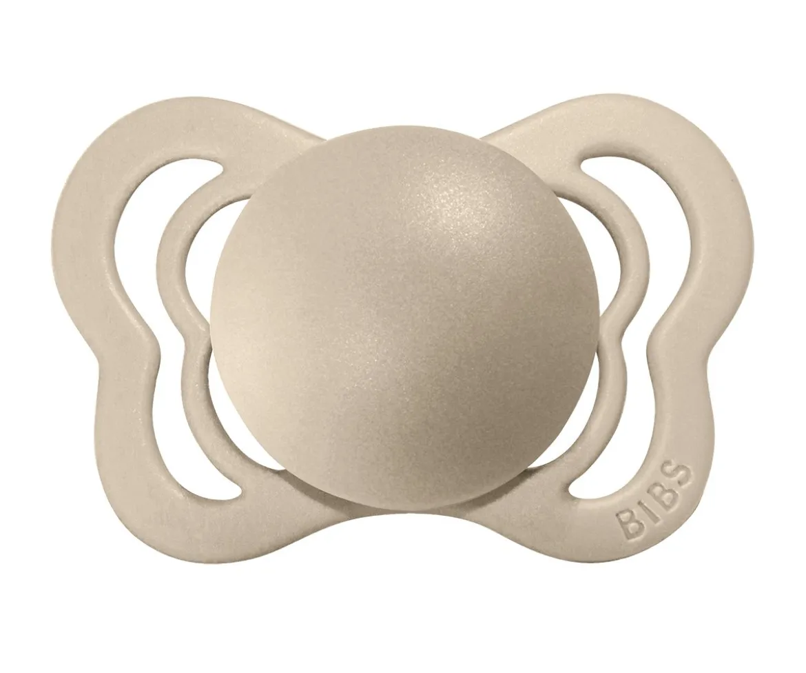2 Chupetes BIBS Couture Vanilla/Peach Látex