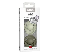 2 Chupetes BIBS De Lux Sage/Hunter Green Silicona