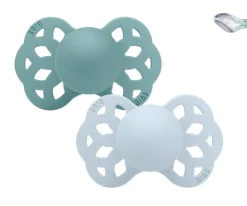 2 Chupetes BIBS Infinity Anatómica Baby Blue/Island Sea