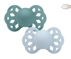 2 Chupetes BIBS Infinity Simétrica Baby Blue/Island Sea