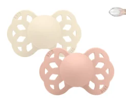 2 Chupetes BIBS Infinity Simétrica Ivory/Blush