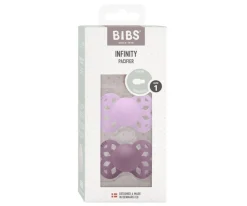 2 Chupetes BIBS Infinity Simétrica Violeta Sky/Mauve