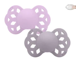 2 Chupetes BIBS Infinity Simétrica Violeta Sky/Mauve