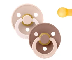 2 Chupetes BIBS Studio Colour Fusion Round Blush Woodchuck Mix