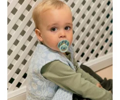 2 Chupetes BIBS Studio Colour Round Block Nordic Mint Petrol Mix